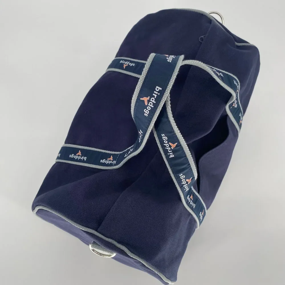 Birddogs Duffle Gym‎ Bag Canvas Travel Carry On Weekend Bag Navy Blue Logo - Picture 2 of 5